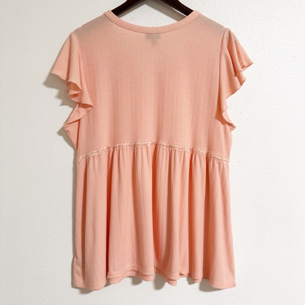 Torrid Babydoll Lace Detail Tee - Picture 2 of 11
